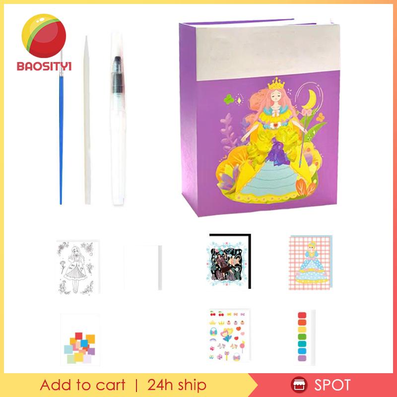 [Baosity1] Sách Tô Màu Hóa Trang Công Chúa Giáo Dục Thiết Kế Sáng Tạo