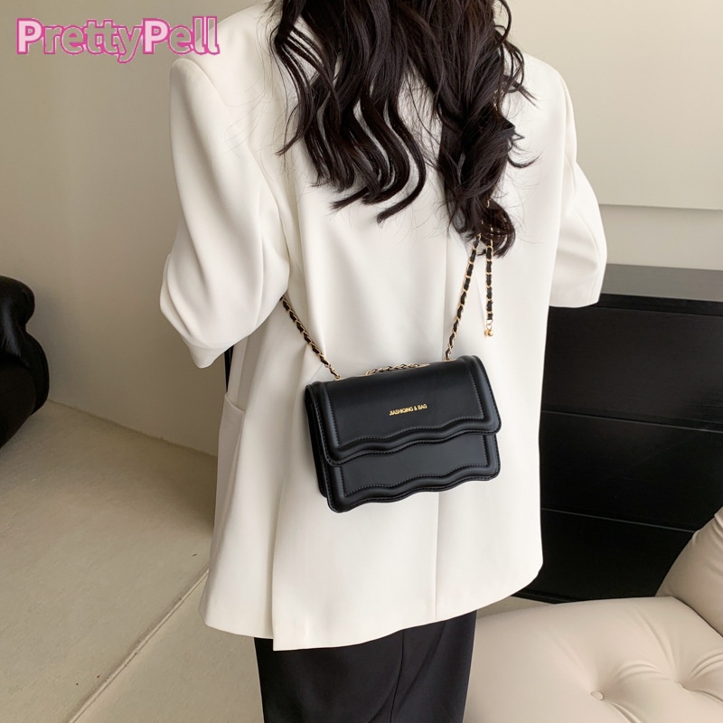 CHIC JOY Túi Đeo Chéo Dây Xích Dáng Vuông Nhỏ Đơn Giản Thời Trang Cho Nữ