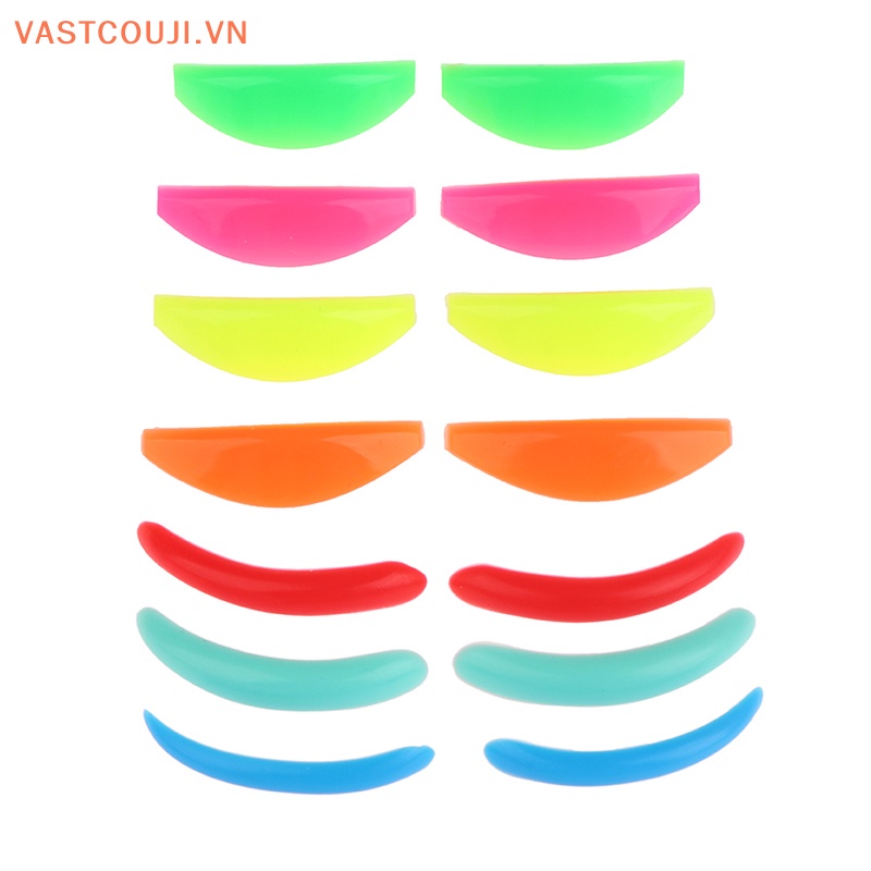 Bộ 7 Cặp Đệm Silicone Hỗ Trợ Uốn Cong Lông Mi Có Thể Tái Sử Dụng