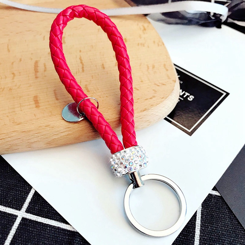 Ygt Móc Chìa Khóa Bằng Da Pu Đính Đá Lấp Lánh Thời Trang Cho Nam Và Nữ