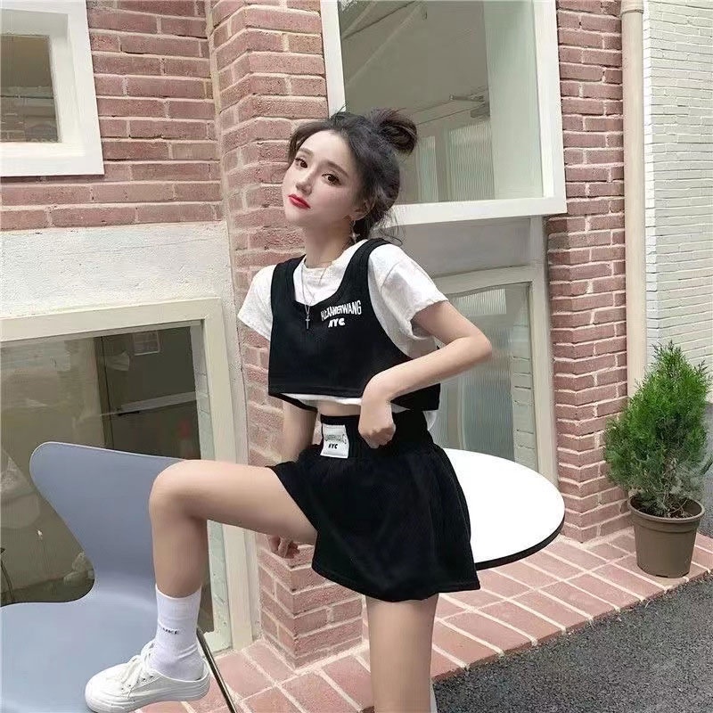 Set Đồ Thể Thao Hai Món Áo Sát Nách Phối Quần Dài Dáng Rộng Thời Trang Mới 2023