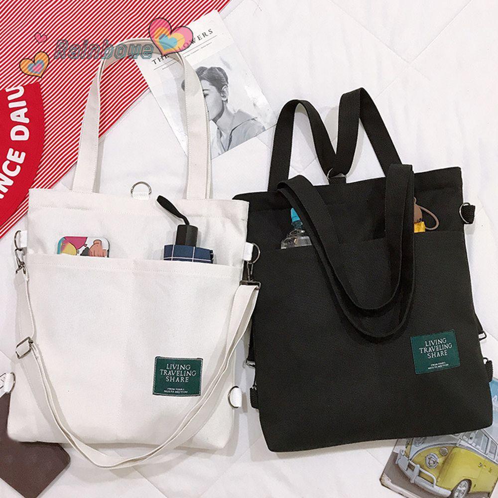 Túi Xách Đeo Vai Màu Cầu Vồng Dung Tích Lớn Tiện Dụng Mang Theo Du Lịch