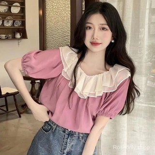 [Hàng Có Sẵn Miễn Phí Vận Chuyển] Áo Kiểu Tay Phồng Hở Vai Phong Cách Phương Tây Thời Trang Mùa Hè Size Lớn Dành Cho Nữ