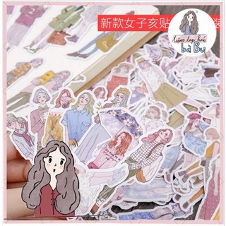 Set 100 stickers cô gái thanh xuân loại lớn