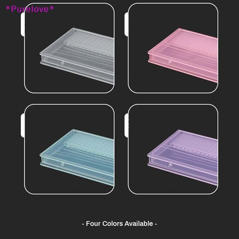 Hộp Nhựa Trong Suốt 24 Ngăn Đựng Đầu Mài Móng Tay Tiện Dụng Mới