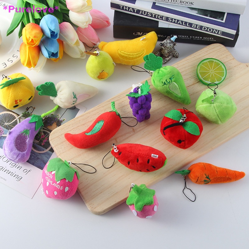 Set 1 / 5 Trái Cây Nhồi Bông 5cm - 10cm Xinh Xắn Dễ Thương