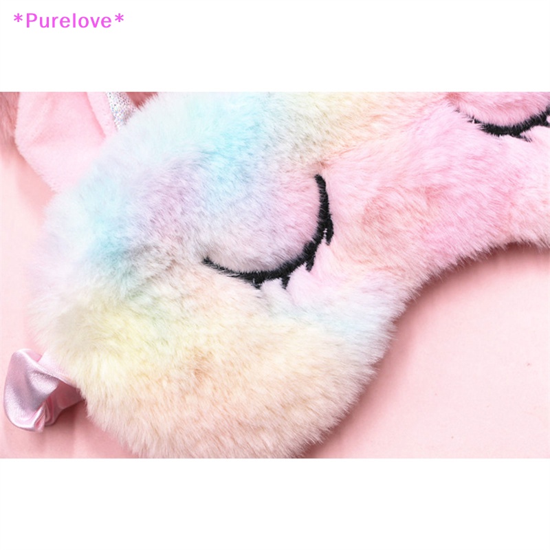 Bịt Mắt Ngủ Hình Kỳ Lân 3D Bằng Lông Nhung Dễ Thương Xinh Xắn