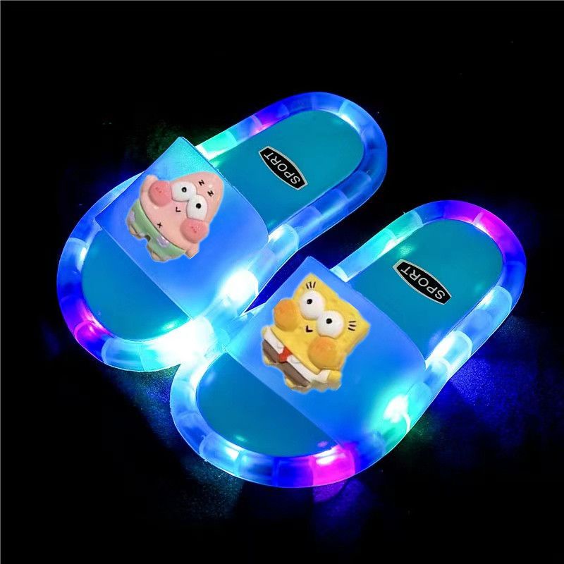 Hàng Có Sẵn Dép Sandal Đi Trong Nhà Đế Bằng Có Đèn Chiếu Sáng Dành Cho Học Sinh Ký Túc Xá