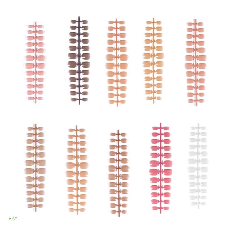 Móng Tay Giả Ngắn Che Phủ Toàn Diện Tháo Rời Được Kiểu Pháp