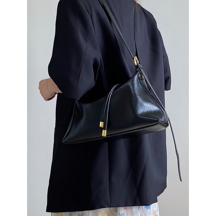 Túi Tote Đeo Vai / Đeo Chéo Sức Chứa Lớn Màu Đen Dễ Phối Đồ Thời Trang Cao Cấp