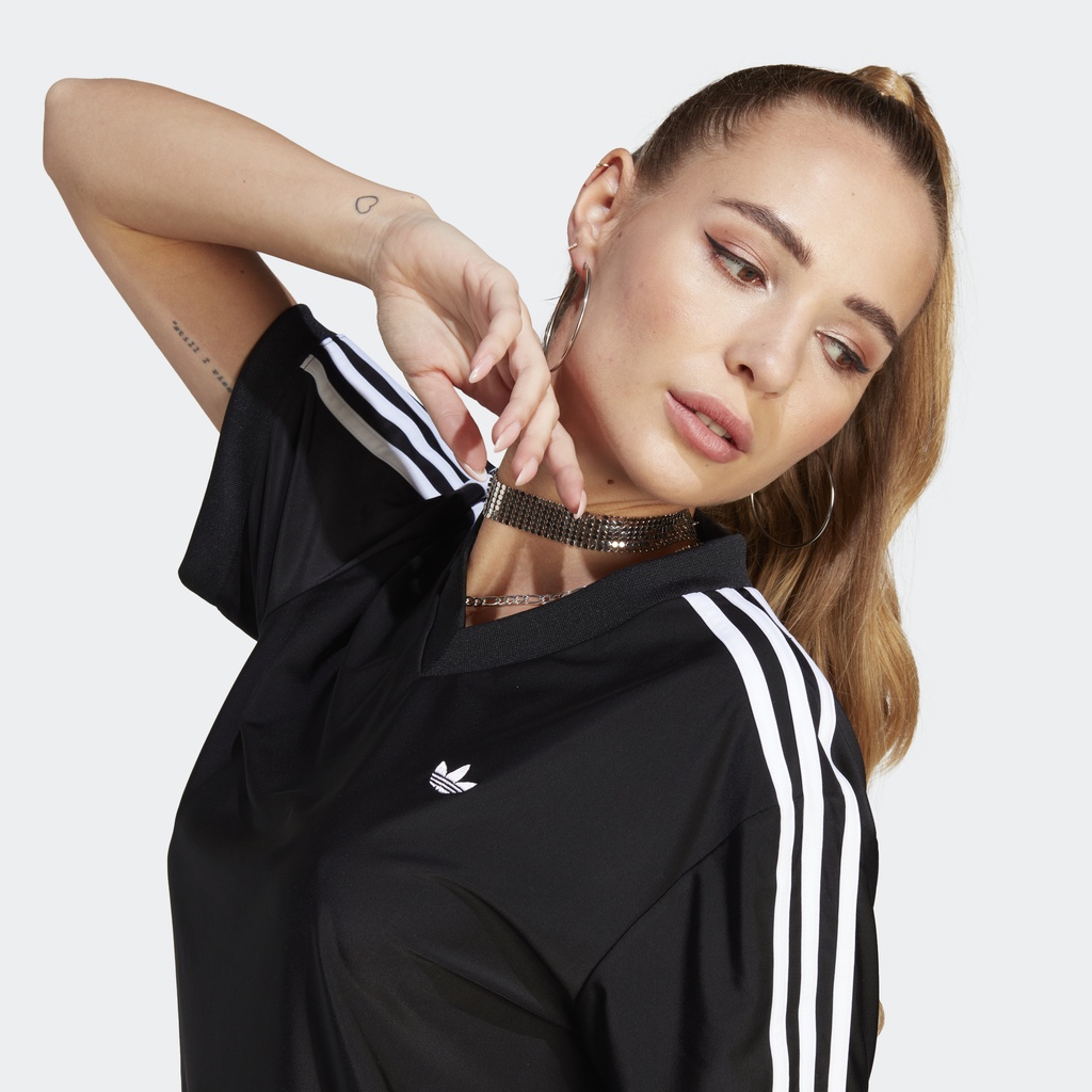 Adidas Phong cách sống Áo Váy Viền Ren Nữ Đen II5606
