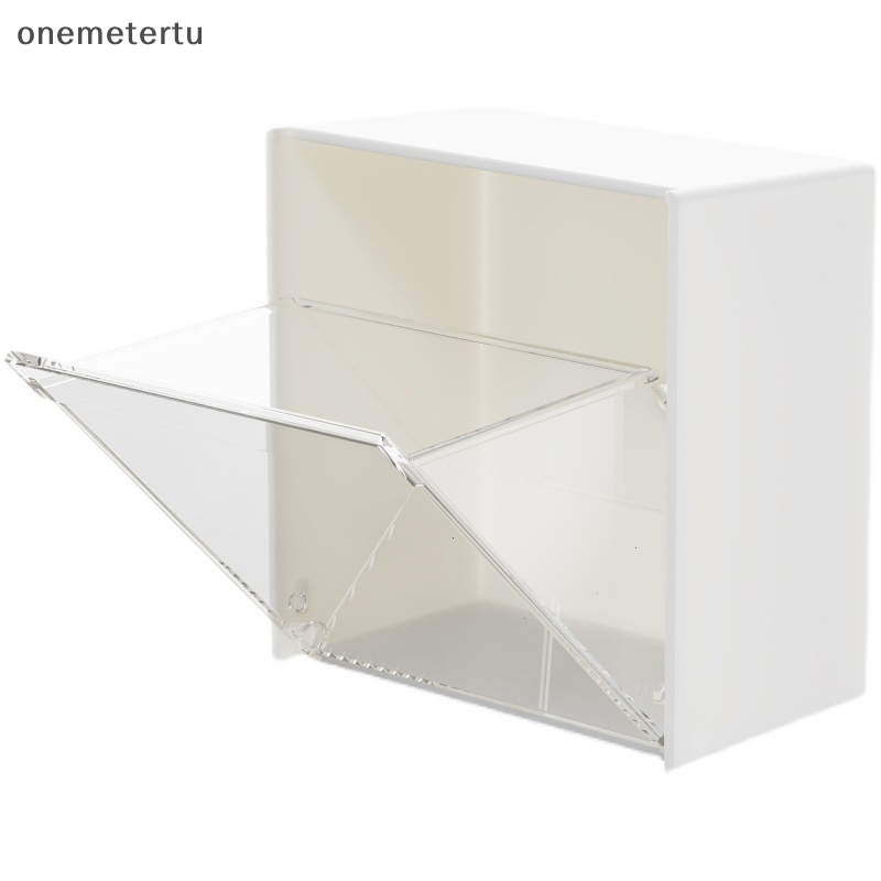 Onemetertu Hộp Đựng Bông Tẩy Trang / Tăm Bông / Trang Sức Bằng Nhựa Dán Tường Chống Bụi
