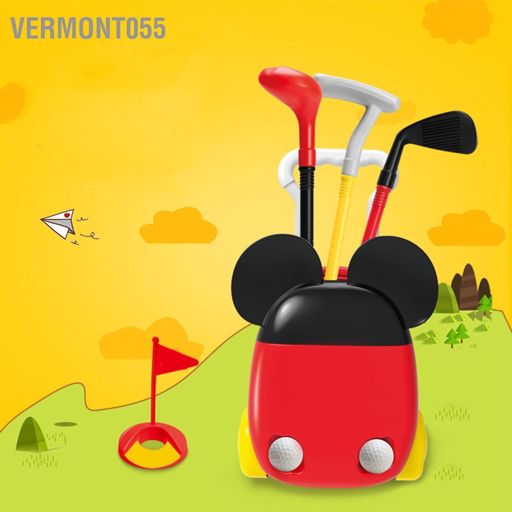 Vermont055 Trẻ Em Golf Bộ Đồ Chơi Tập Đi Cho Bé Trò Với Vali Và Gậy Cắm Trại Ngoài Trời Mẫu Giáo