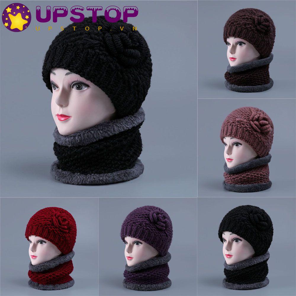 Mũ beanie Trùm Đầu Giữ Ấm Mùa Đông Cho Phụ Nữ Lớn Tuổi