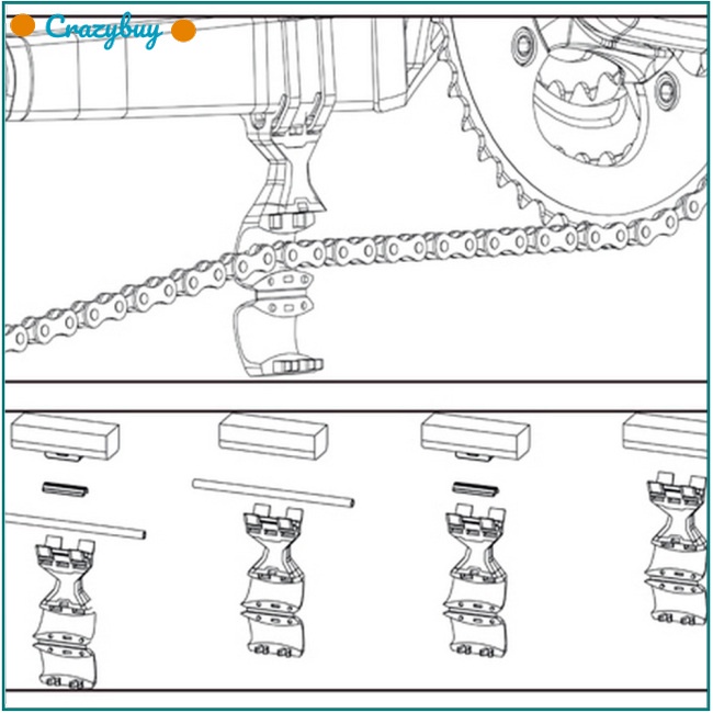 Cr Dụng Cụ Giữ Dây Xích Xe Đạp Leo Núi Chống Rơi Chuyên Dụng