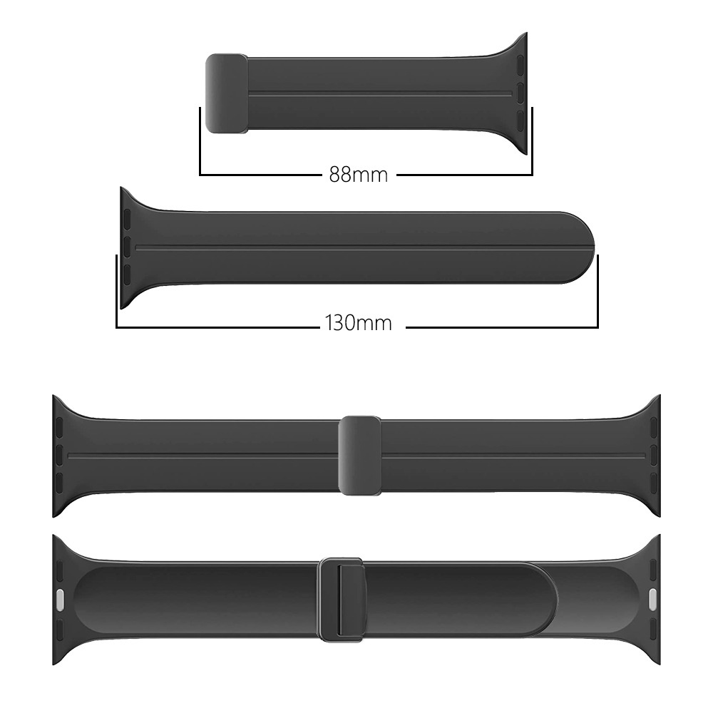 Dây Đeo Silicone Khóa Nam Châm Cho iWatch Series 8 7 6 5 4 3 SE 49mm 45mm 44mm 42mm 41mm 40mm 38mm