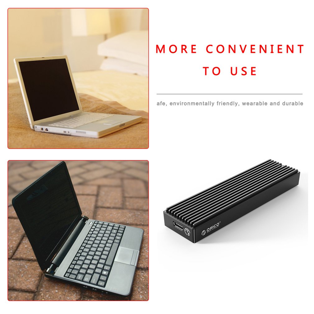 1 Pc Orico M2Pf-C3 Type-C M.2 Ngff Solid State Drive Enclosure Box Usb3.1 5Gbps Ssd Case Portable Hard Disk [Q/14]