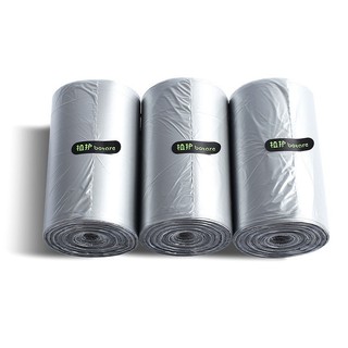 Cuộn 110 túi rác sinh học tự phân hủy siêu dai, bao rác bạc kích thước lớn 45x50cm đ.a