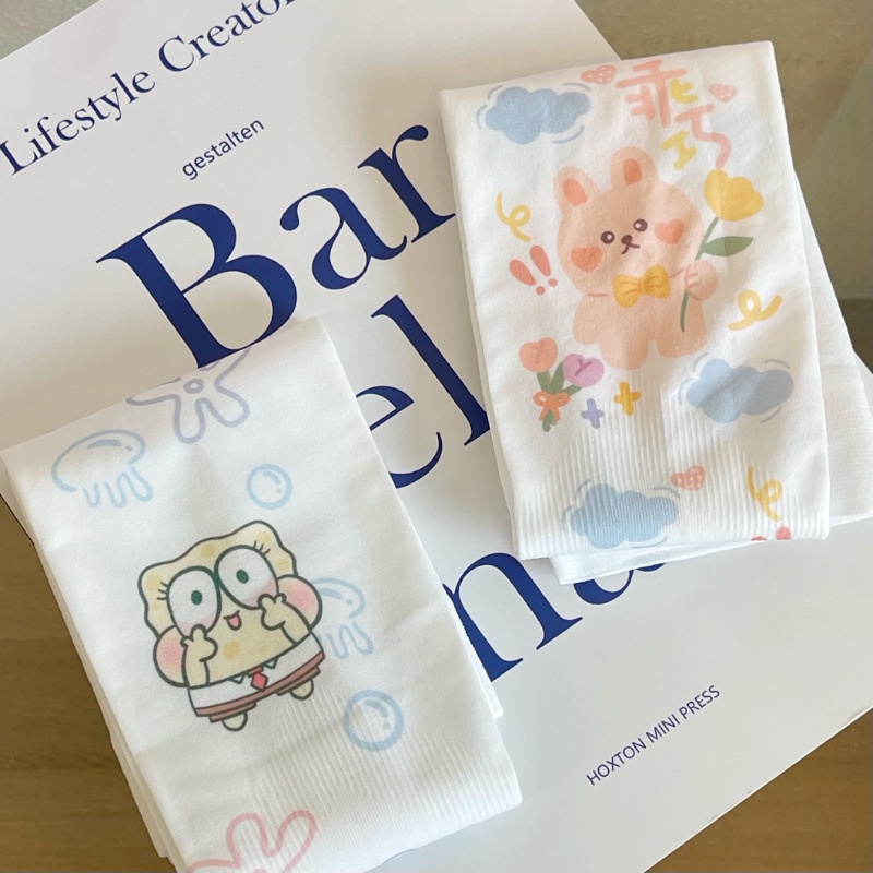 Găng Tay Chống Nắng Bằng Lụa Lạnh Họa Tiết Hoạt Hình Phong Cách Hàn Quốc Cho Nữ