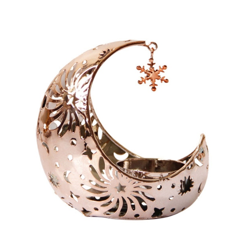 Giá Đỡ Đèn Cầy Bằng Sắt Hình Mặt Trăng / Bông Tuyết Siêu hạn