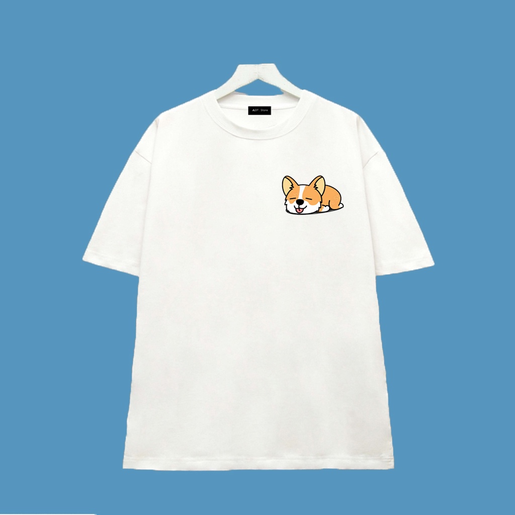 GIÁ XƯỞNG Áo thun nam nữ unisex chó corgi husky dễ thương, áo đôi Chất thun thoáng mát MẪU ĐỘC