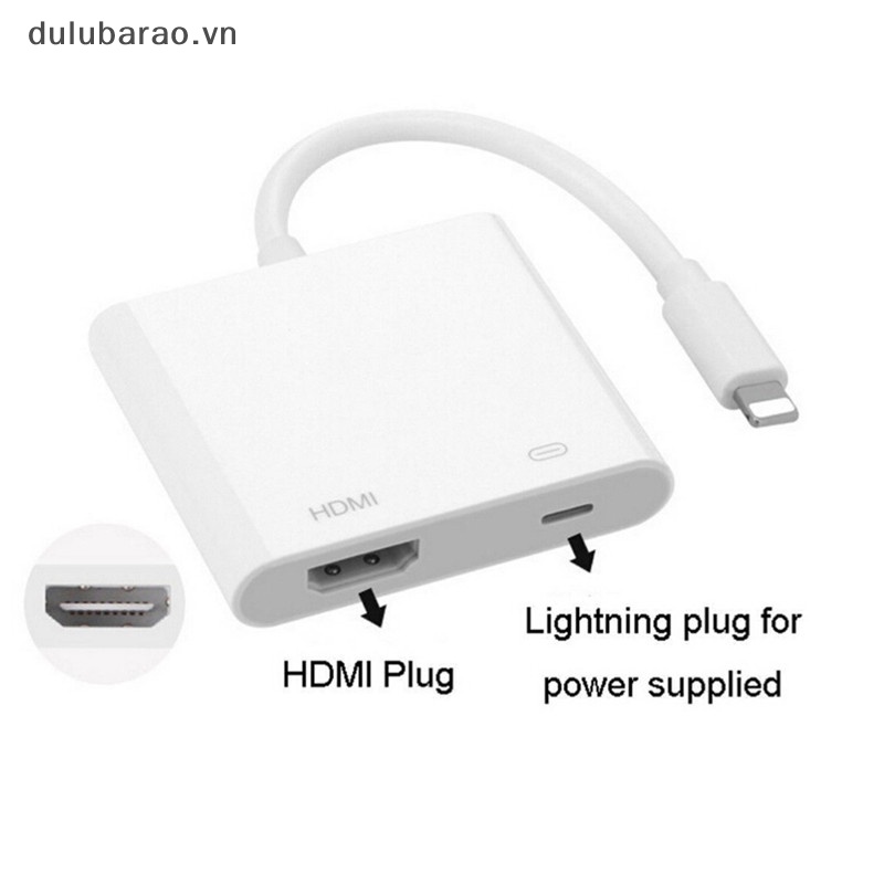 DUL Lightning kỹ thuật số AV Adapter 8Pin sét để Cáp HDMI cho iPhone 8 7 x iPad AO