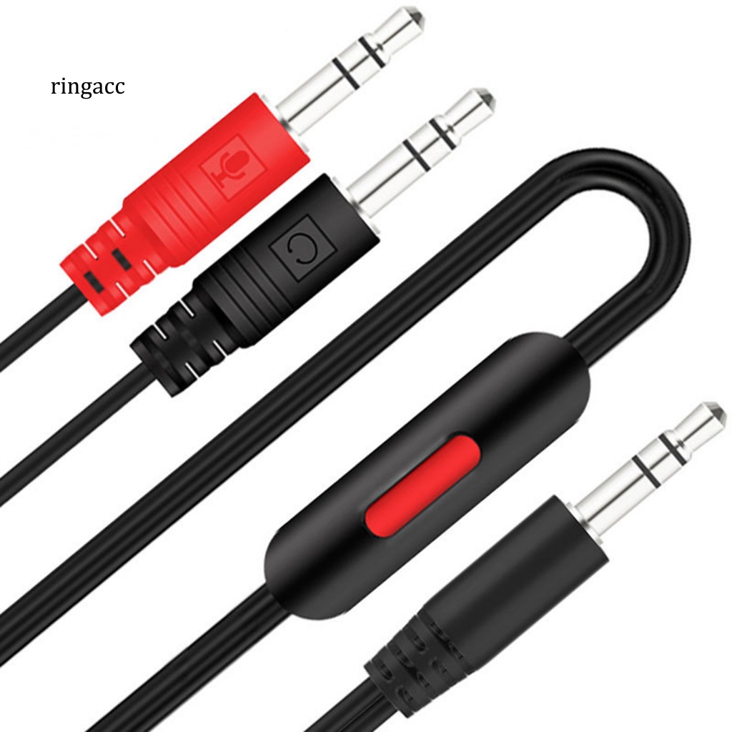 Dây Cáp Âm Thanh AUX 1.5m 2 Trong 1 Giắc Cắm 3.5mm Chuyên Dụng Cho Máy Tính