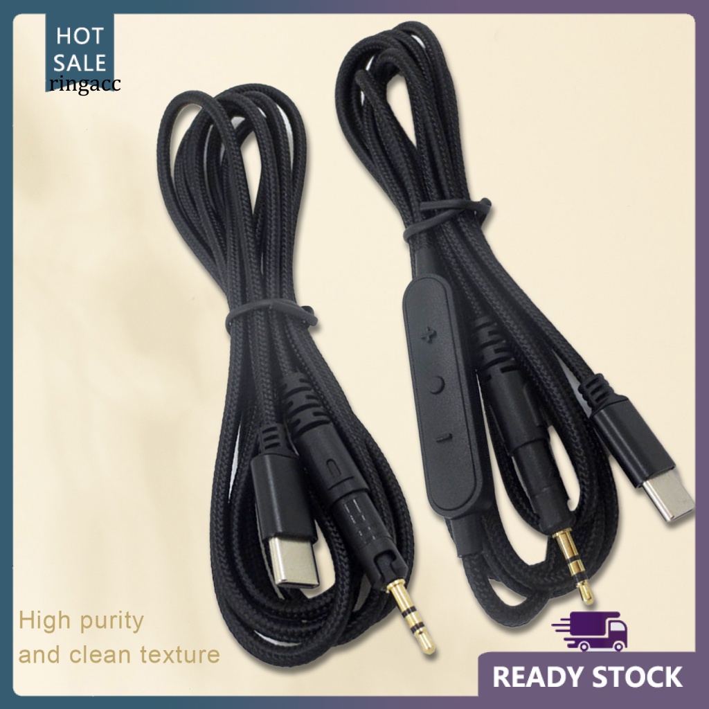 Dây Cáp Âm Thanh AUX Type-C 2.5mm Thay Thế Cho ATH-M40X / M50X / M60X / M70X