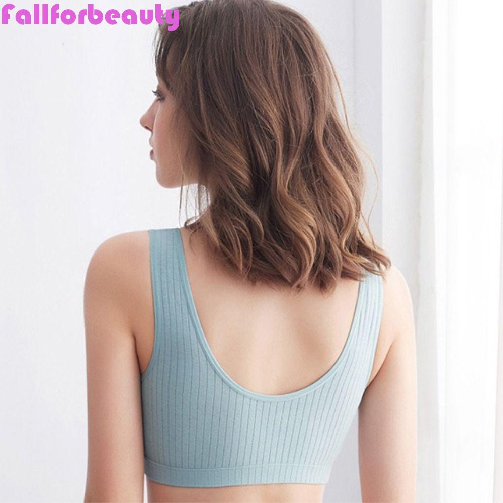 Fallforbeauty Áo Ngực Cotton Mềm Mại Thoáng Khí Cài Khóa Trước Tiện Dụng Cho Mẹ Bầu Chăm S