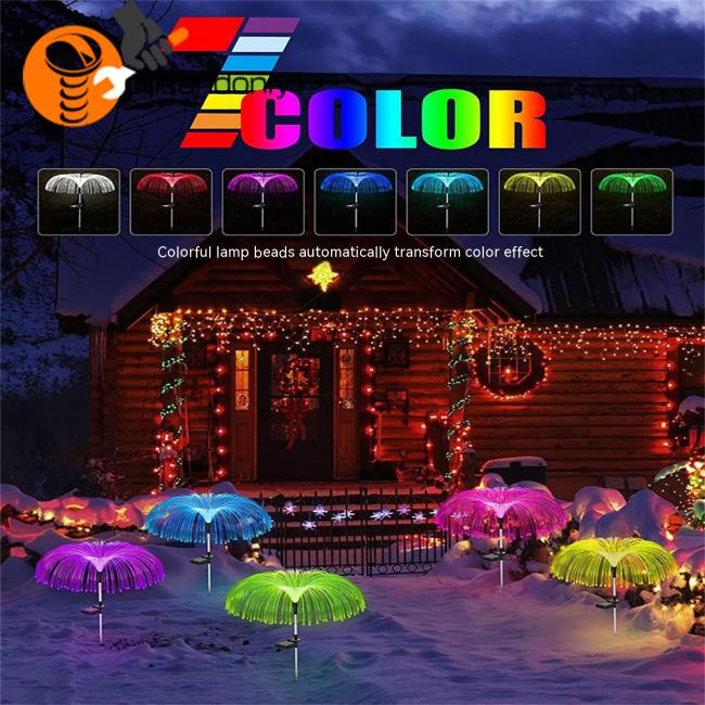 Dây Đèn Sợi Quang Hai Lớp Trang Trí Lối Đi Sân Vườn Sử Dụng Năng Lượng Mặt Trời