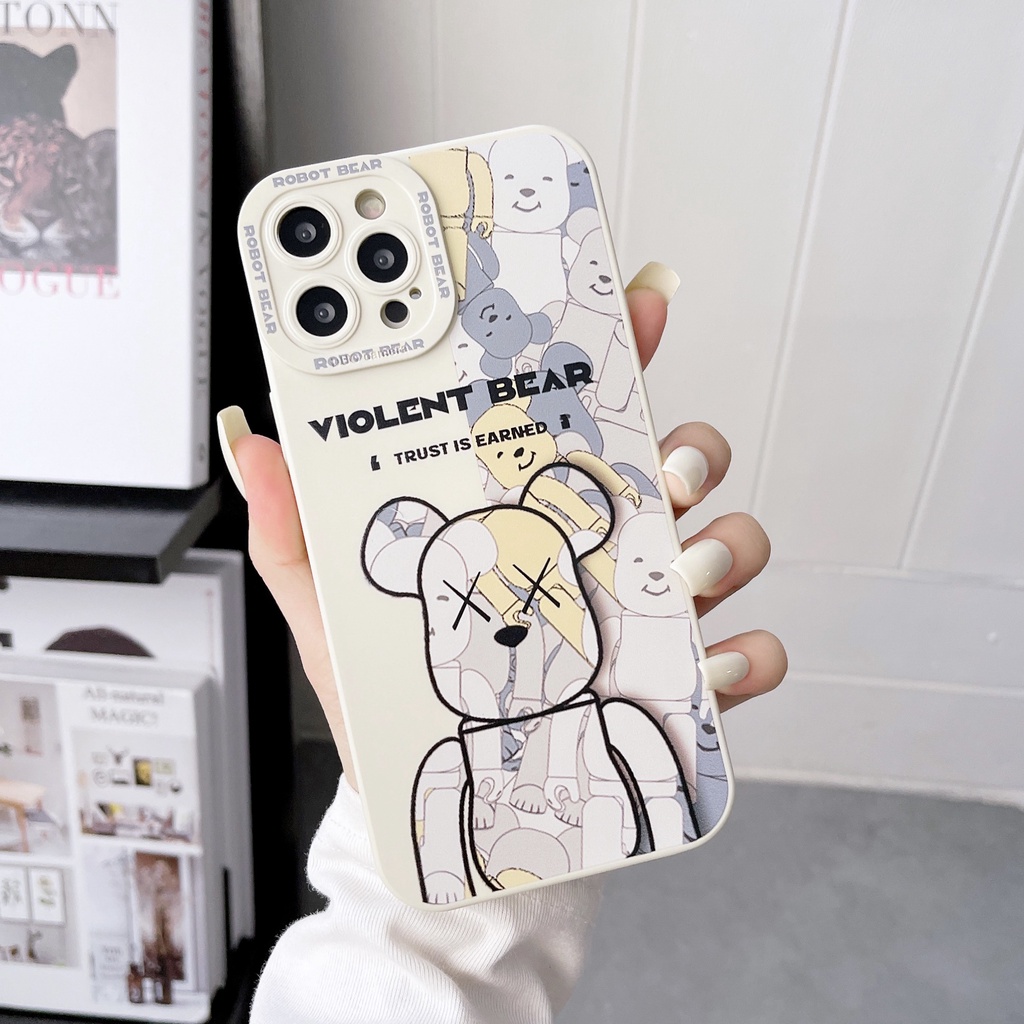 Ốp Điện Thoại TPU Mềm Chống Sốc In Hình Gấu Cho IPhone 13 14 12 11 PRO Max Xs Max XR 7 8 Plus