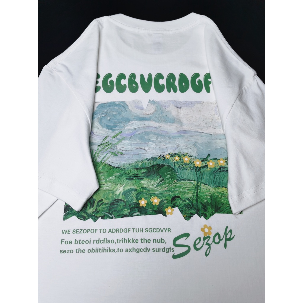 NRVP Áo Thun 100% Cotton Tay Ngắn In Hình Phong Cách Hàn Quốc Mới