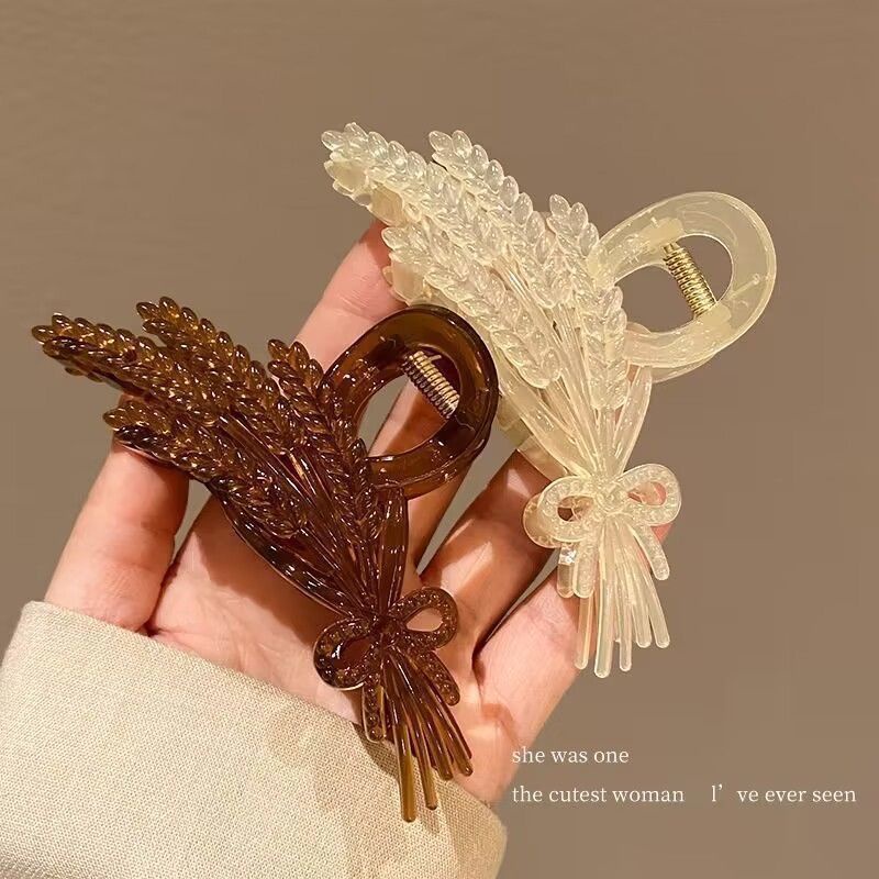 Kẹp Tóc Đuôi Ngựa Cỡ Lớn Hình Lúa Mì 2023