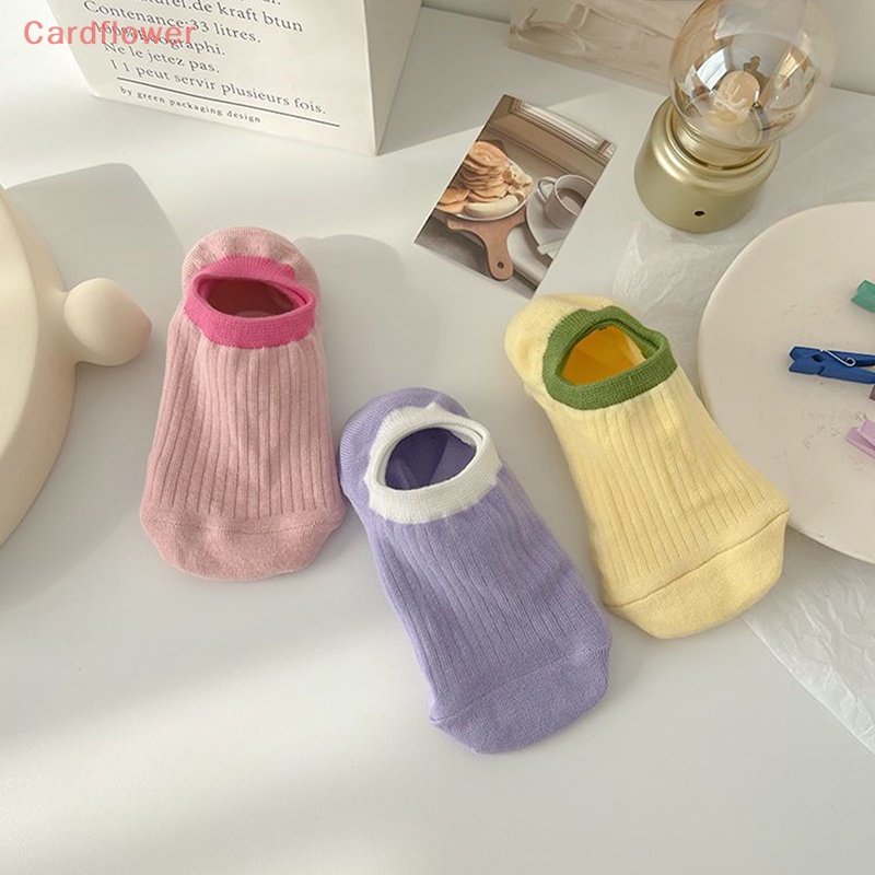 &lt; Cardflower &gt; Vớ Thuyền Mỏng Thoáng Khí Phối Màu Kẹo Ngọt Đa Dạng Thời Trang Mùa Hè Mới Cho Nữ