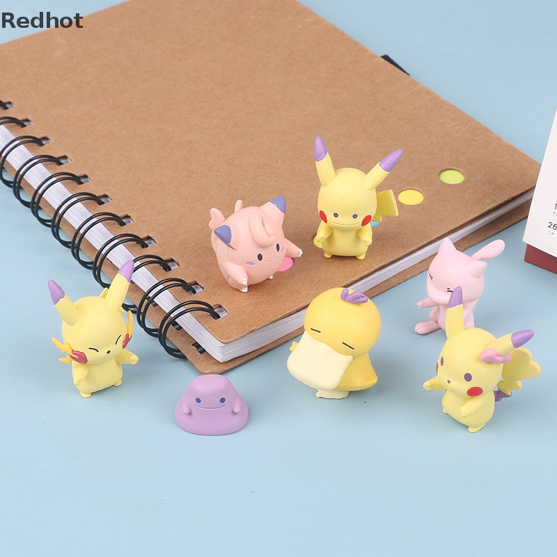 &lt; Redhot &gt; Mô Hình Nhân Vật Queue Bikachu Psyduck Mew Clefairy Hoạt Hình Kawaii Bằng Pvc