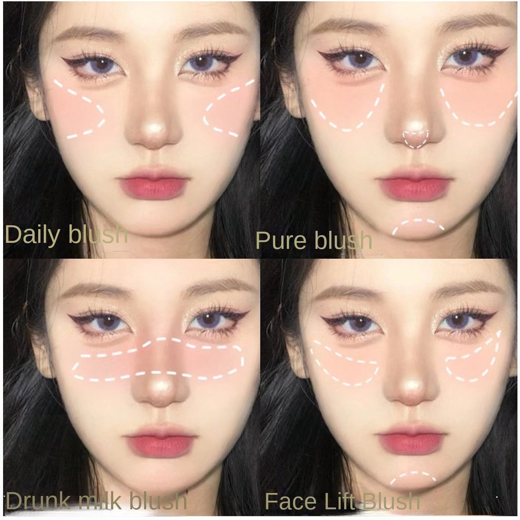 Bảng Phấn Má Hồng 2 Màu Lì Chống Nước Lâu Trôi Hình Gấu Dễ Thương