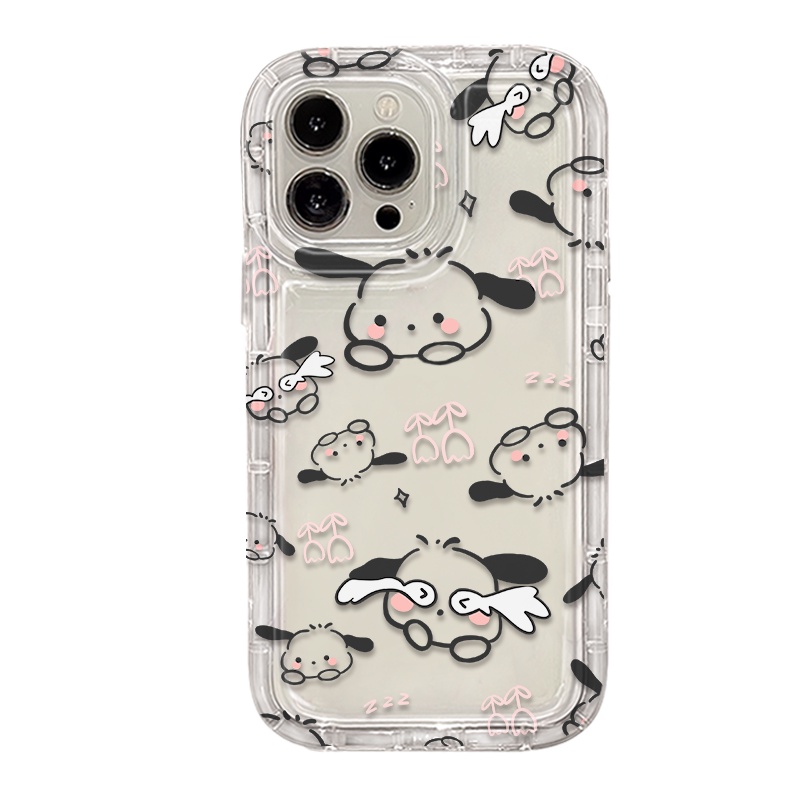 Ốp Điện Thoại TPU Silicone Trong Suốt Chống Sốc In Hình Chú Cún Cho IPhone 13 14 12 11 Pro X XS Max XR 7 8 Plus