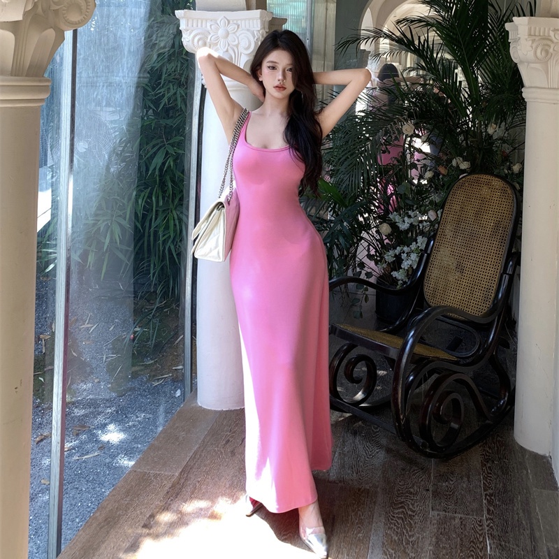 Đầm COZOK không tay đơn giản thiết kế quyến rũ thời trang