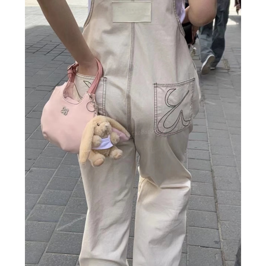 Túi Xách Đeo Vai Bằng Nylon Satin Trọng Lượng Nhẹ Thời Trang Hàn Quốc Thiết Kế Một Bên Vai