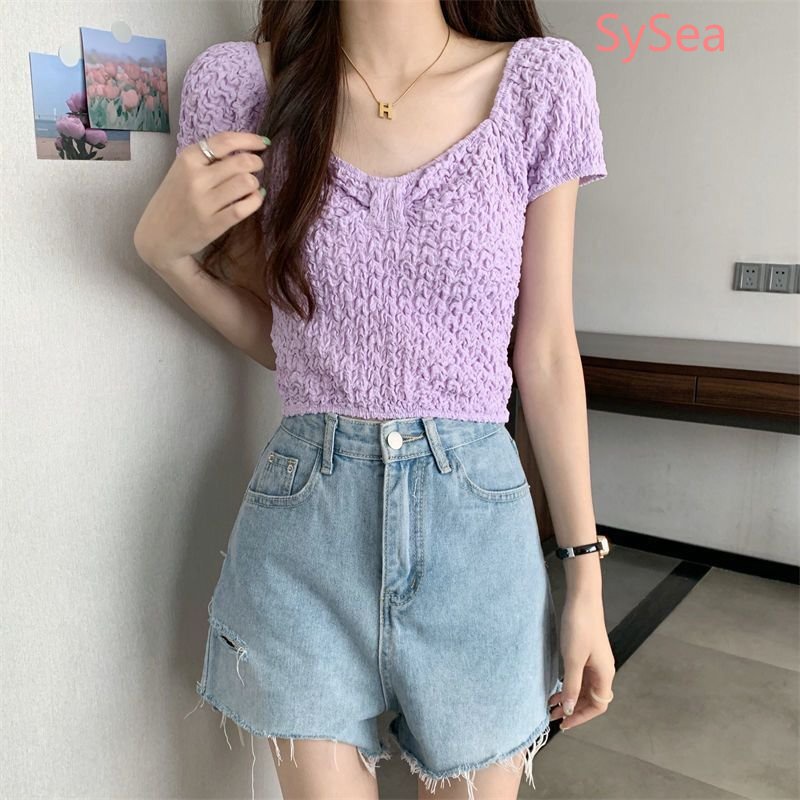 Áo Sơ Mi Thắt Nơ Eo Cao Gợi Cảm Cổ Điển Thời Trang Mùa Hè Dành Cho Bạn Nữ