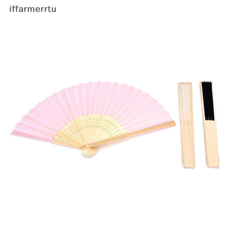 If 1 Chiếc Quạt Cầm Tay Bằng Tre Lụa Màu Ngà Trung Quốc Làm Quà Tặng Đám Cưới Bán Chạy Mertu