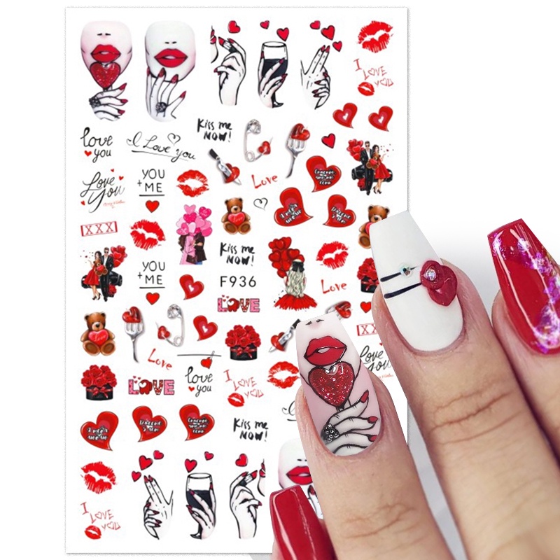 Miếng Dán Trang Trí Móng Tay 3D Hình Thỏ Hoạt Hình Xinh Xắn