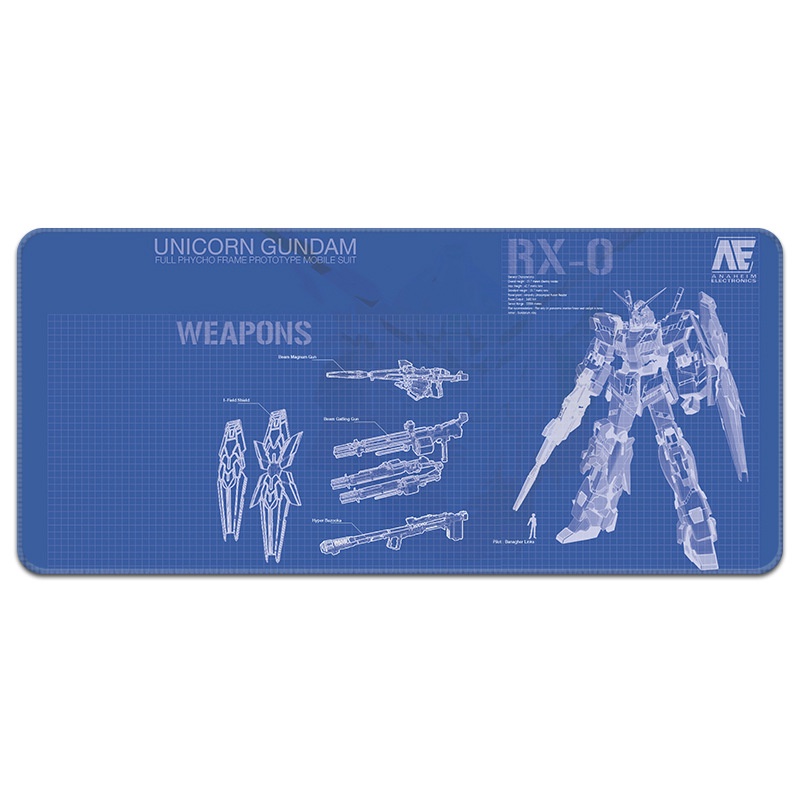 Miếng Lót Chuột Và Bàn Phím Cỡ Lớn In Hình Gundam Độc Đáo