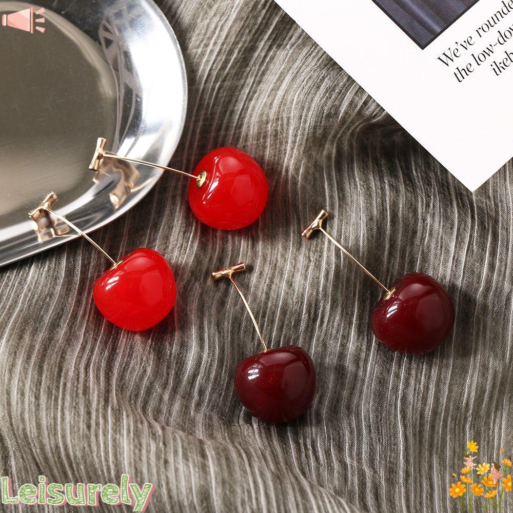 Bông Tai Hình Quả Cherry Phong Cách Bohemian Ngọt Ngào