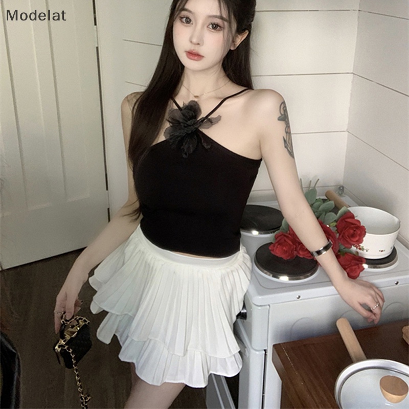 Áo Dệt Kim Hai Dây Màu Trơn Họa Tiết Hoa Thời Trang Mùa Hè Gợi Cảm Cho Nữ