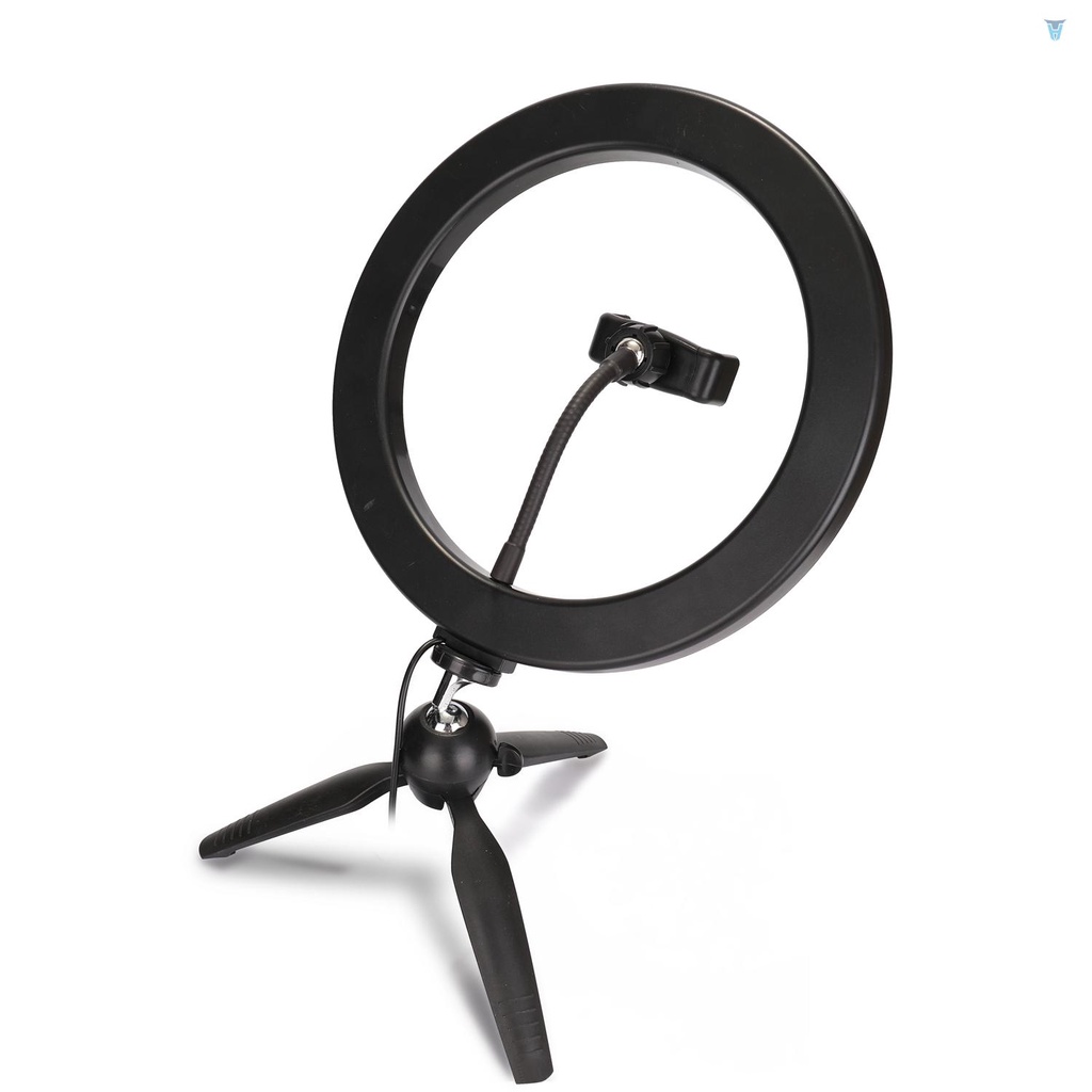 Đèn LED Tròn 10 '' Kẹp Điện Thoại Có Thể Điều Chỉnh Độ Sáng Hỗ Trợ Quay Video / Phát Trực Tiếp