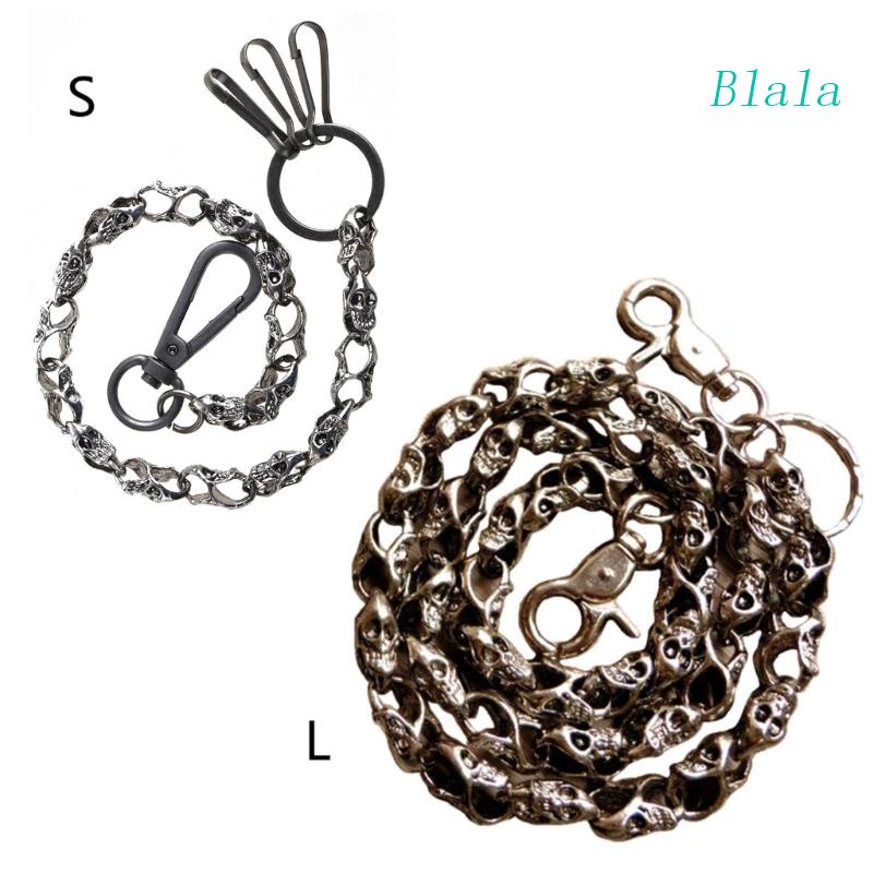 Dây Xích Hình Đầu Lâu Trang Trí Quần Jean Phong Cách Punk