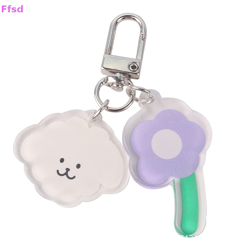 {Ffsd} Móc Khóa Hình Hoa Tulip Đám Mây Dễ Thương Trang Trí Ba Lô / Ô Tô * Bán Chạy