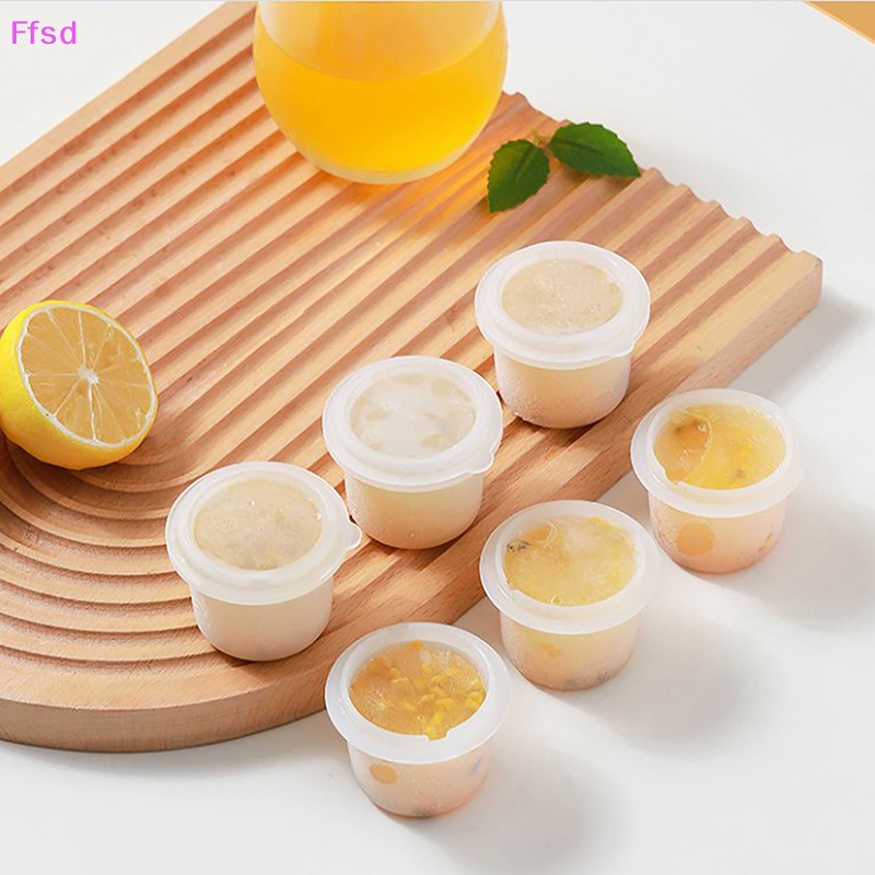 {Ffsd} Hộp Làm Đá Viên Dạng Nhấn Hình Tròn Có Nắp Đế Mềm Nhỏ