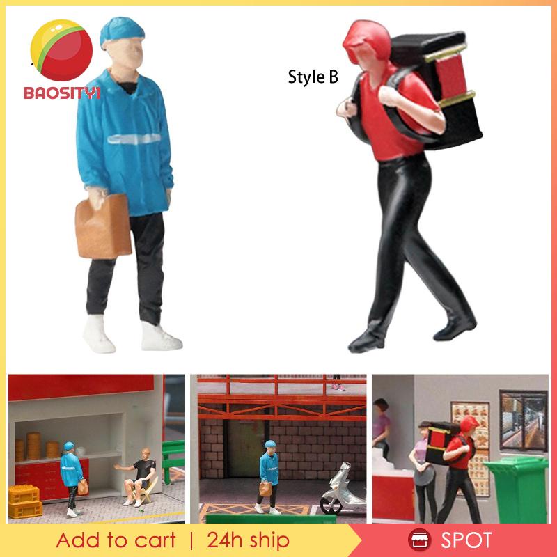 Mô Hình Người Giao Hàng Mini Tỉ Lệ 1: 64 Trang Trí Tiểu Cảnh